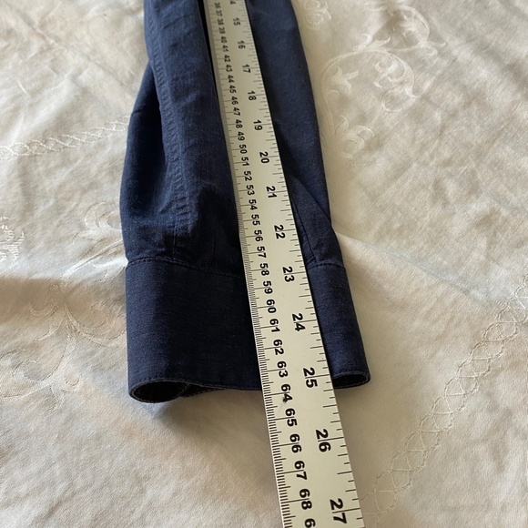 Calvin Klein Dark Navy Men's Premium Long Sleeve Button Up‎ Shirt Size Large - Picture 10 of 12